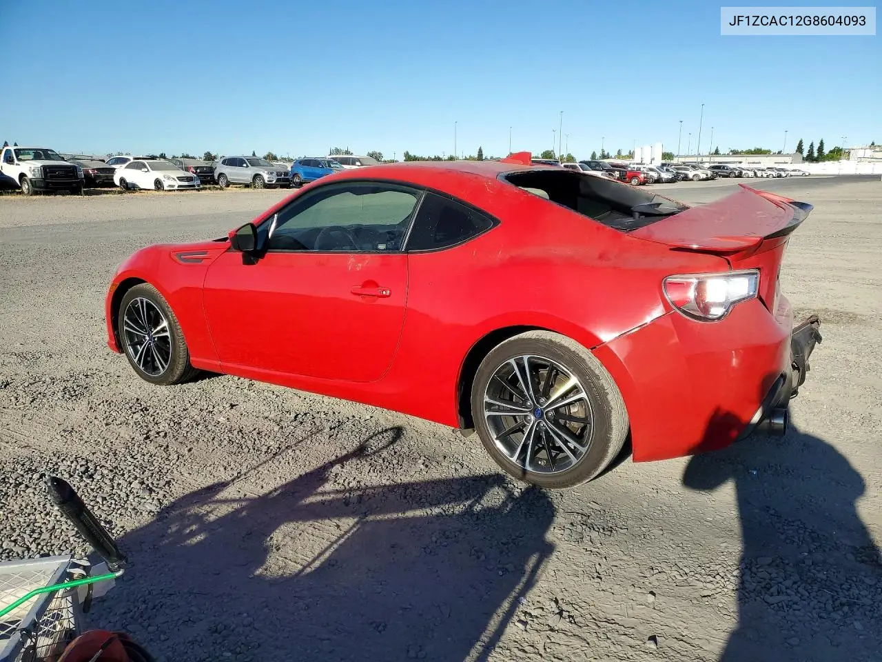 2016 Subaru Brz 2.0 Limited VIN: JF1ZCAC12G8604093 Lot: 61720106