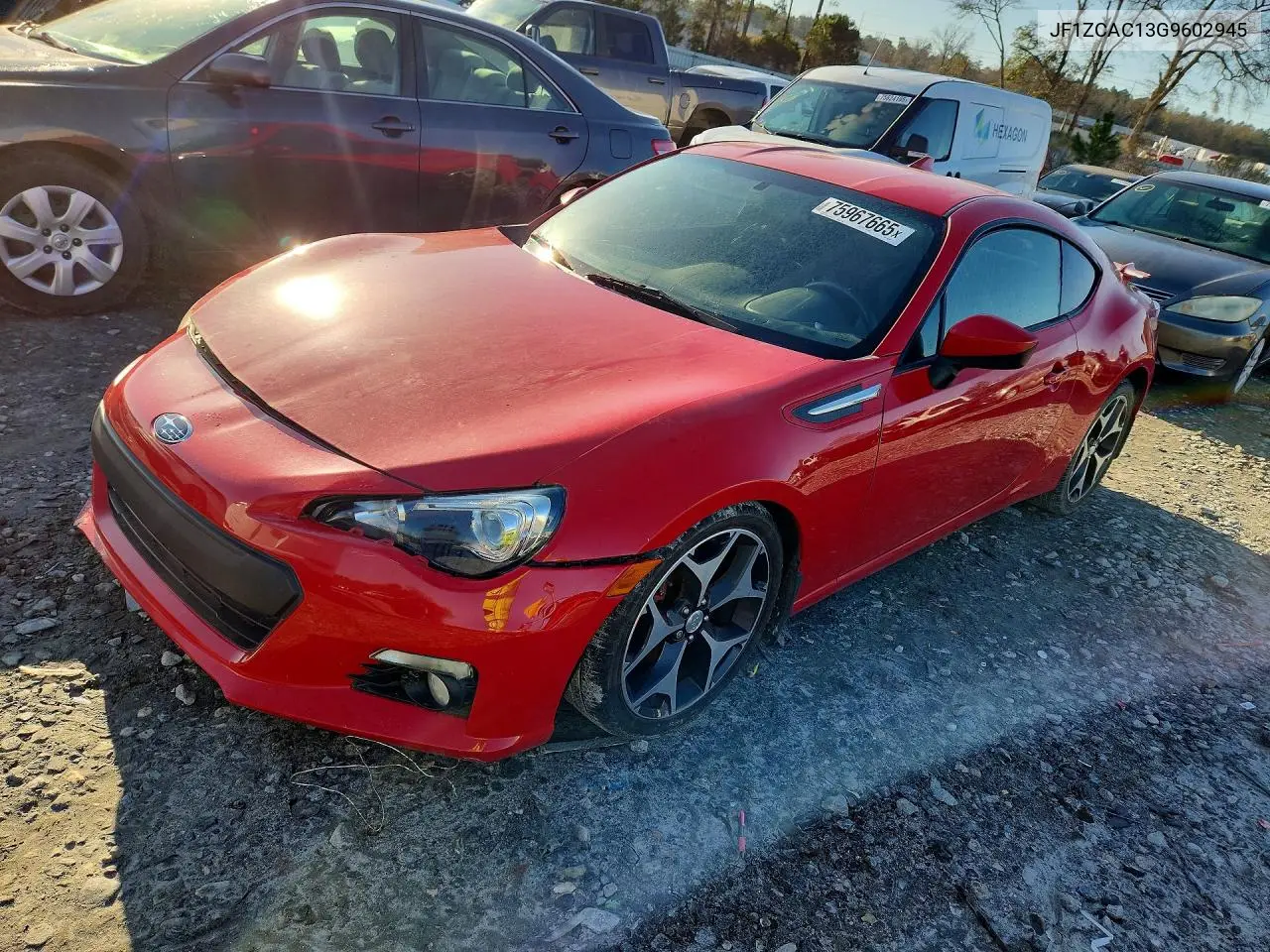 2016 Subaru Brz 2.0 Limited VIN: JF1ZCAC13G9602945 Lot: 75967665