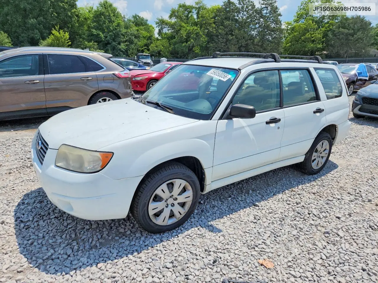 2008 Subaru Forester 2.5X VIN: JF1SG63698H705986 Lot: 59050056