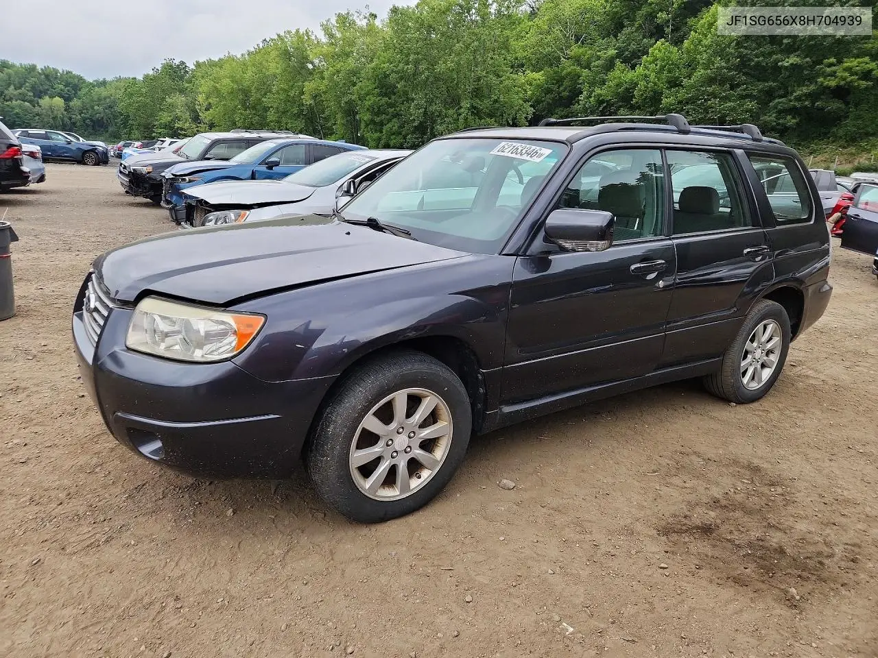 2008 Subaru Forester 2.5X Premium VIN: JF1SG656X8H704939 Lot: 62163346