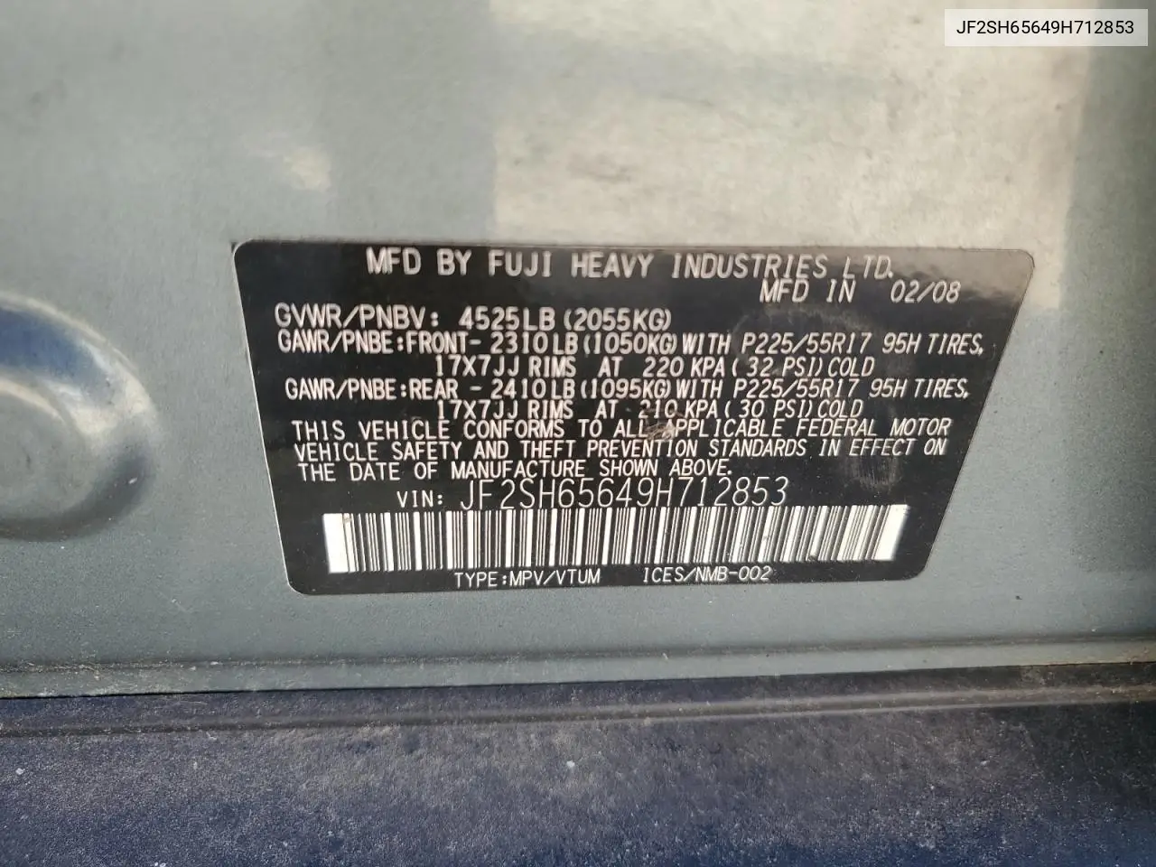 JF2SH65649H712853 2009 Subaru Forester 2.5Xt