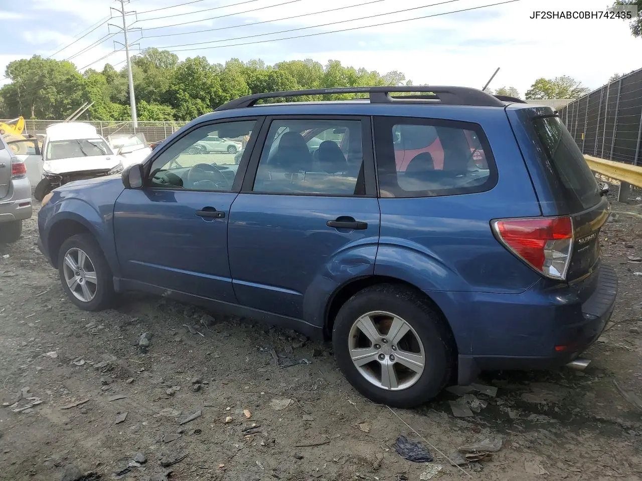 2011 Subaru Forester 2.5X VIN: JF2SHABC0BH742435 Lot: 55192176