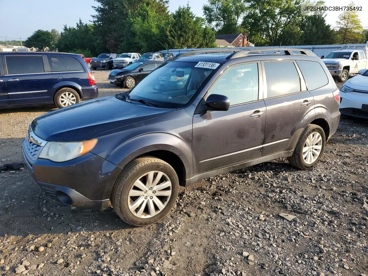2011 Subaru Forester 2.5X Premium VIN: JF2SHADC3BH735492 Lot: 61531136