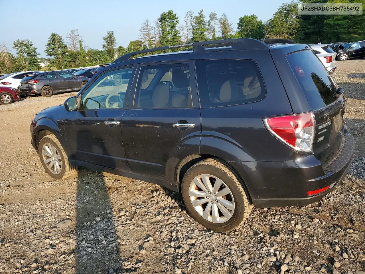 2011 Subaru Forester 2.5X Premium VIN: JF2SHADC3BH735492 Lot: 61531136