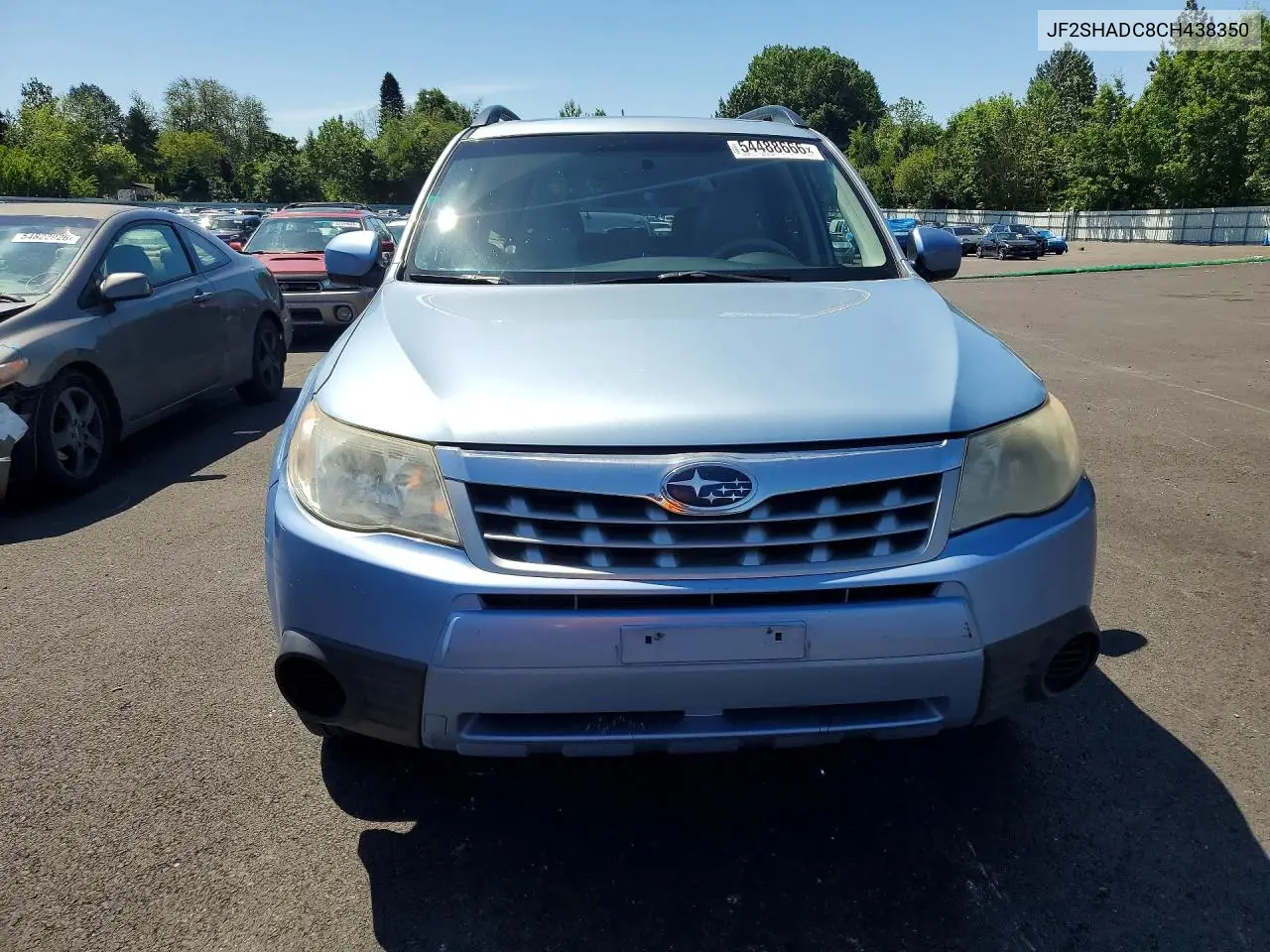 JF2SHADC8CH438350 2012 Subaru Forester 2.5X Premium