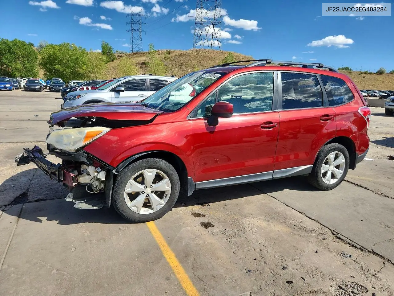 2014 Subaru Forester 2.5I Premium VIN: JF2SJACC2EG403284 Lot: 61005986