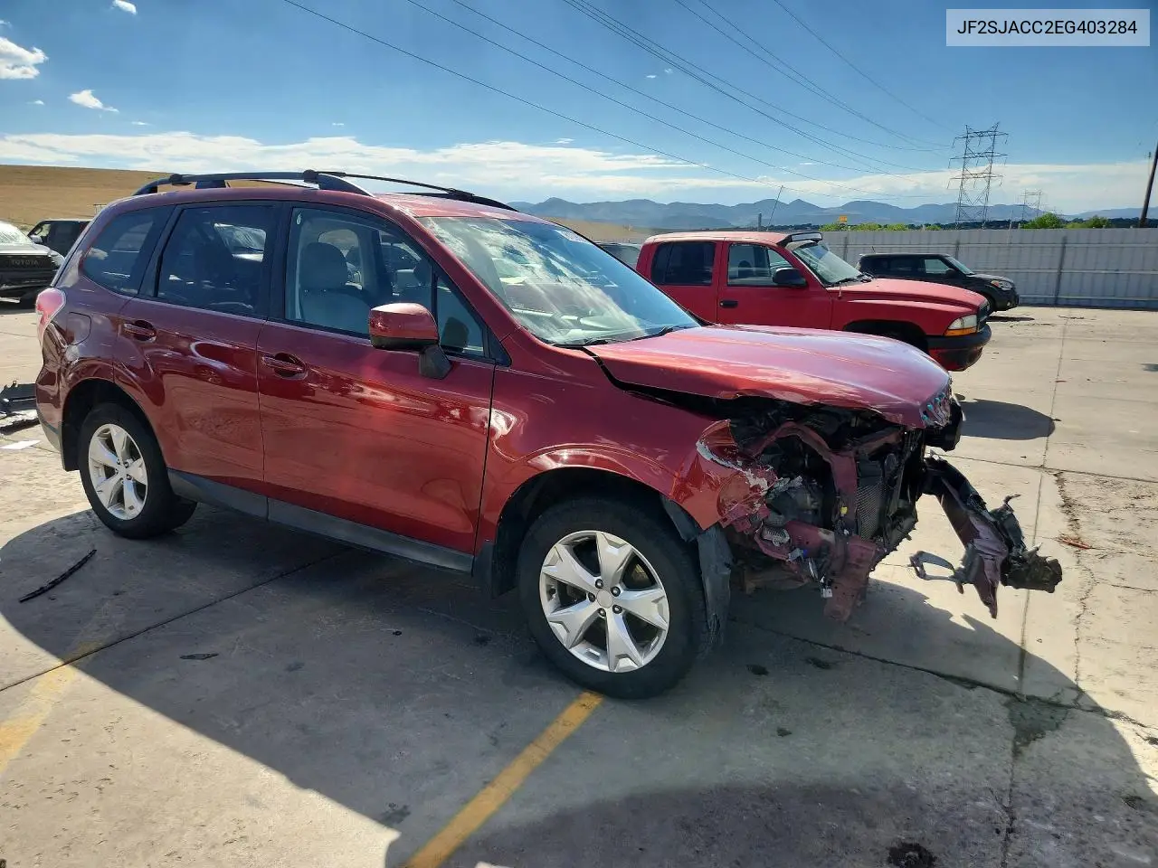 2014 Subaru Forester 2.5I Premium VIN: JF2SJACC2EG403284 Lot: 61005986