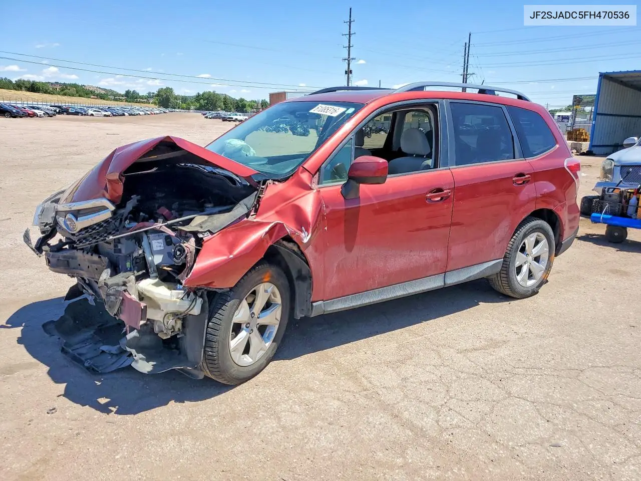 2015 Subaru Forester 2.5I Premium VIN: JF2SJADC5FH470536 Lot: 61085316