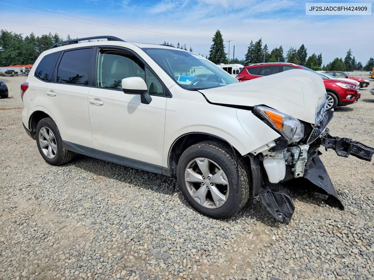 2015 Subaru Forester 2.5I Premium VIN: JF2SJADC8FH424909 Lot: 61530066