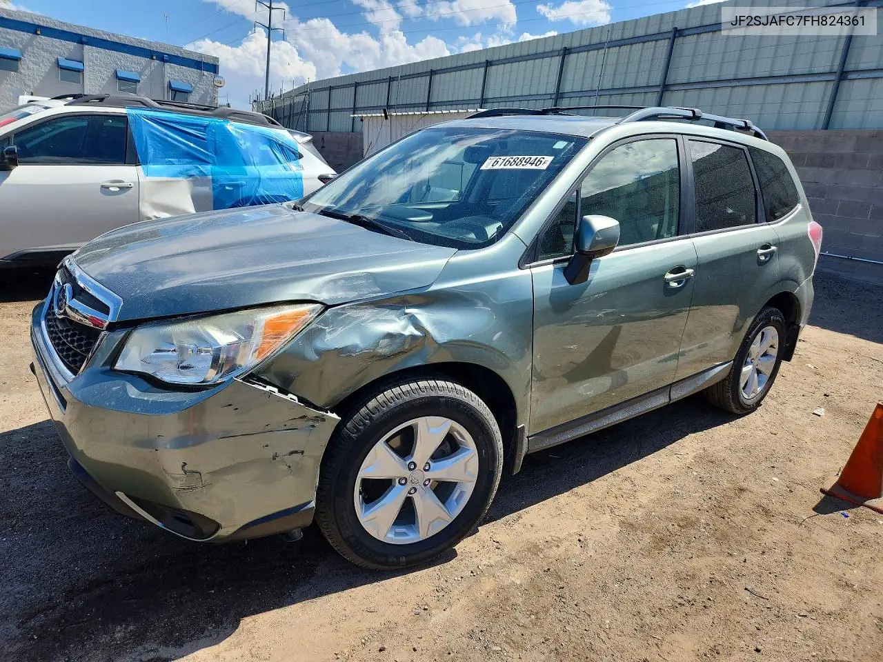 2015 Subaru Forester 2.5I Premium VIN: JF2SJAFC7FH824361 Lot: 61688946