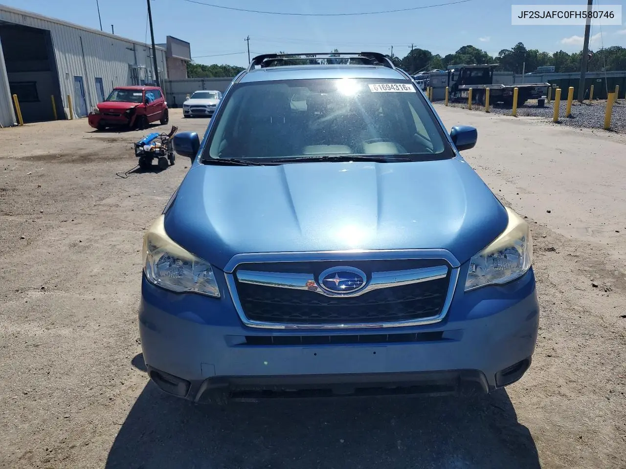 2015 Subaru Forester 2.5I Premium VIN: JF2SJAFC0FH580746 Lot: 61694316