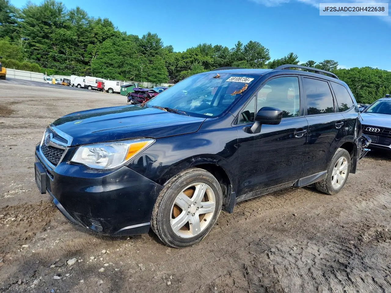 2016 Subaru Forester 2.5I Premium VIN: JF2SJADC2GH422638 Lot: 58108736