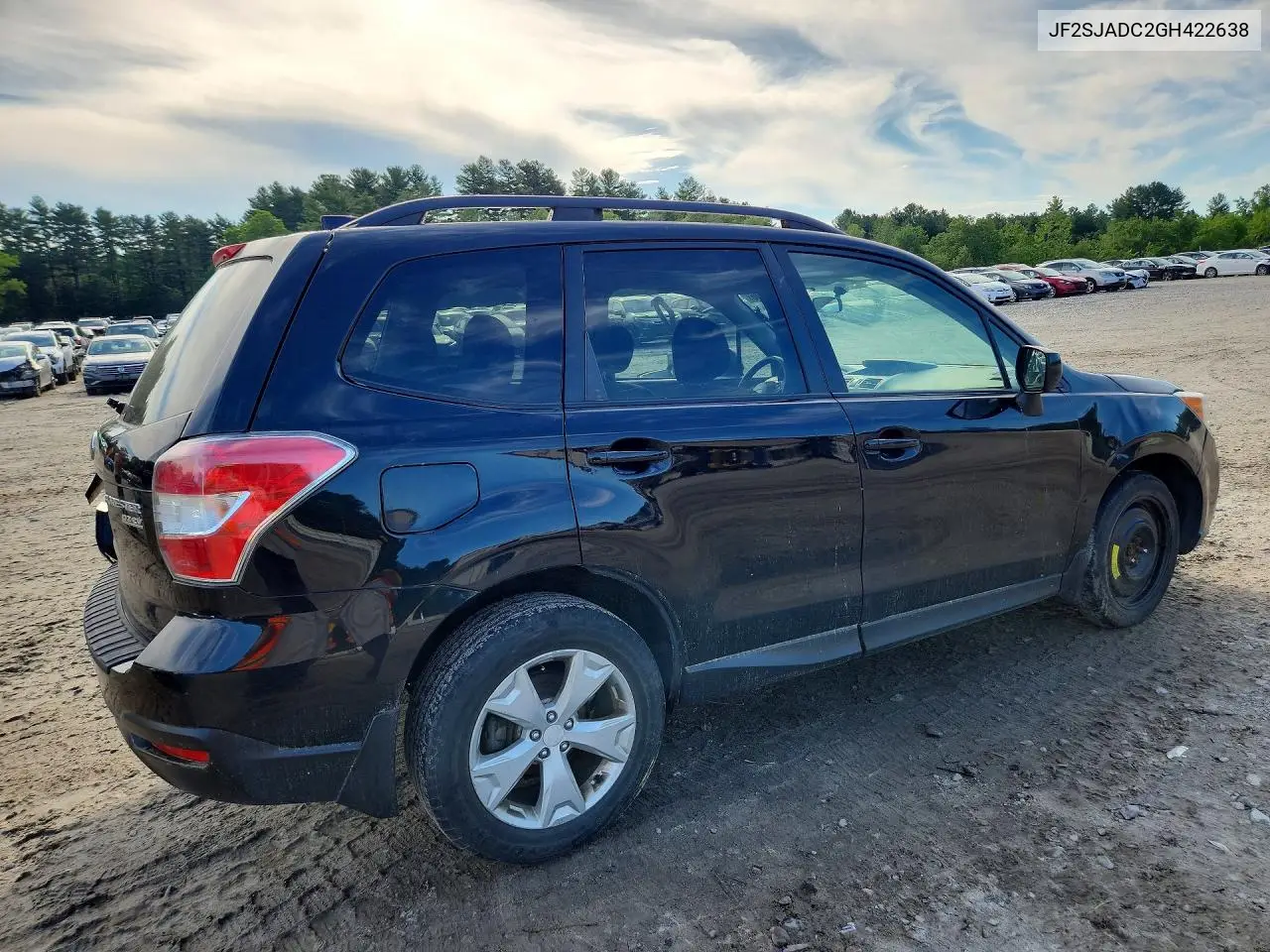 2016 Subaru Forester 2.5I Premium VIN: JF2SJADC2GH422638 Lot: 58108736