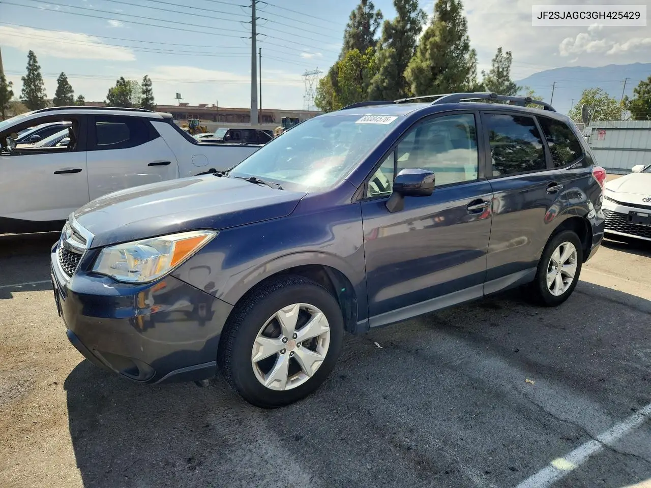 2016 Subaru Forester 2.5I Premium VIN: JF2SJAGC3GH425429 Lot: 60084576