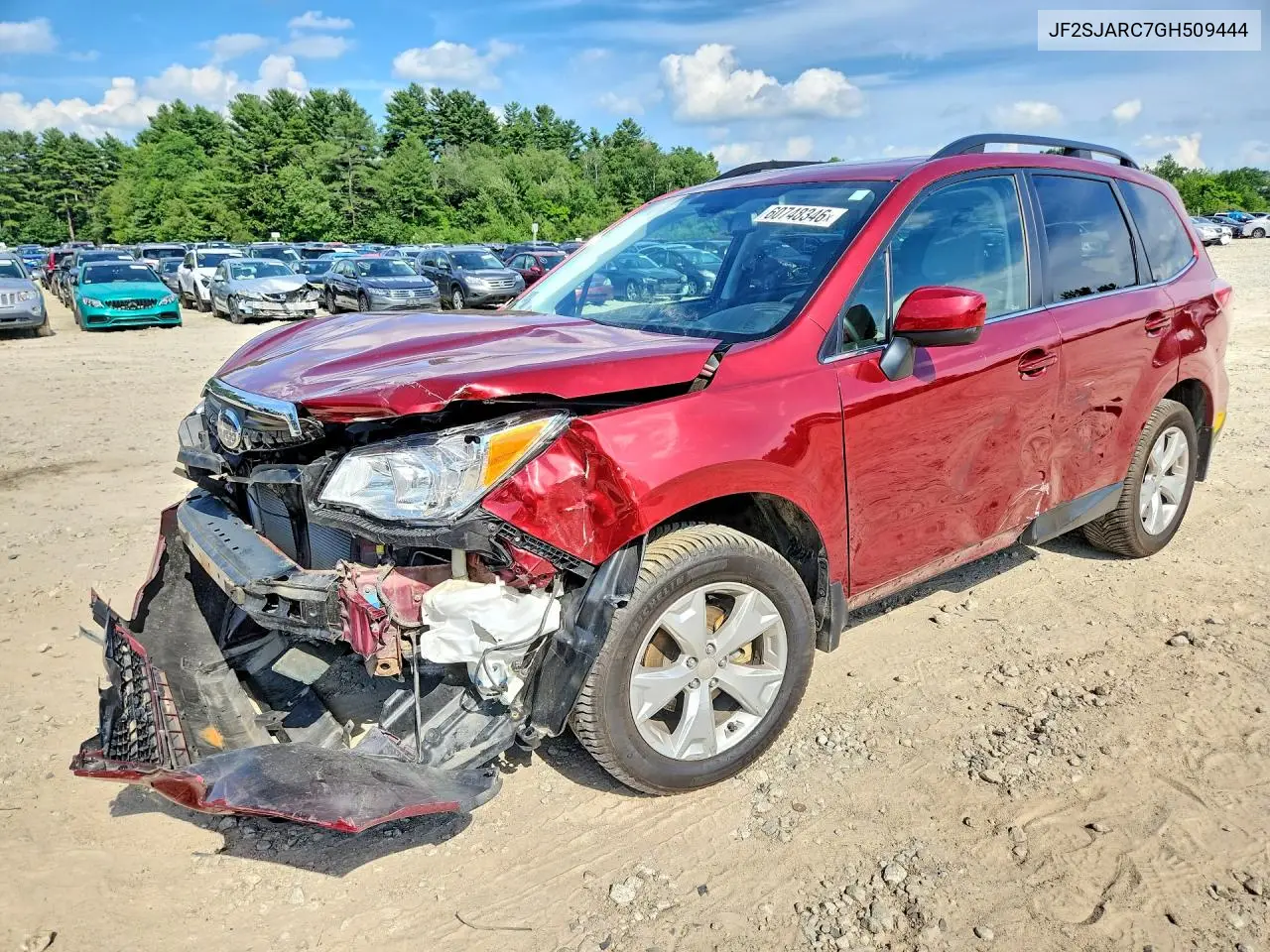 2016 Subaru Forester 2.5I Limited VIN: JF2SJARC7GH509444 Lot: 60748346