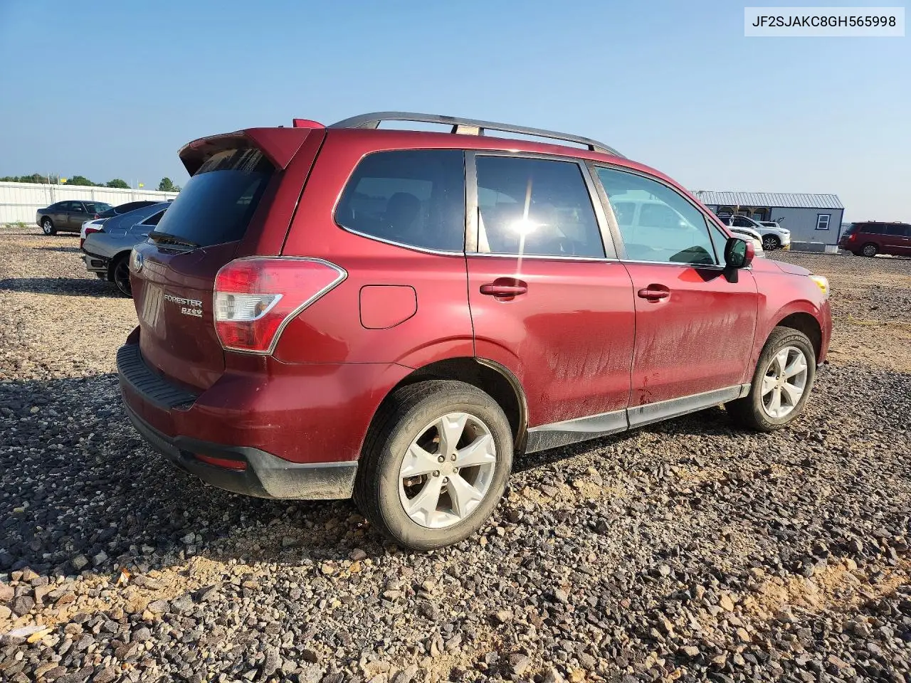 2016 Subaru Forester 2.5I Limited VIN: JF2SJAKC8GH565998 Lot: 61545136