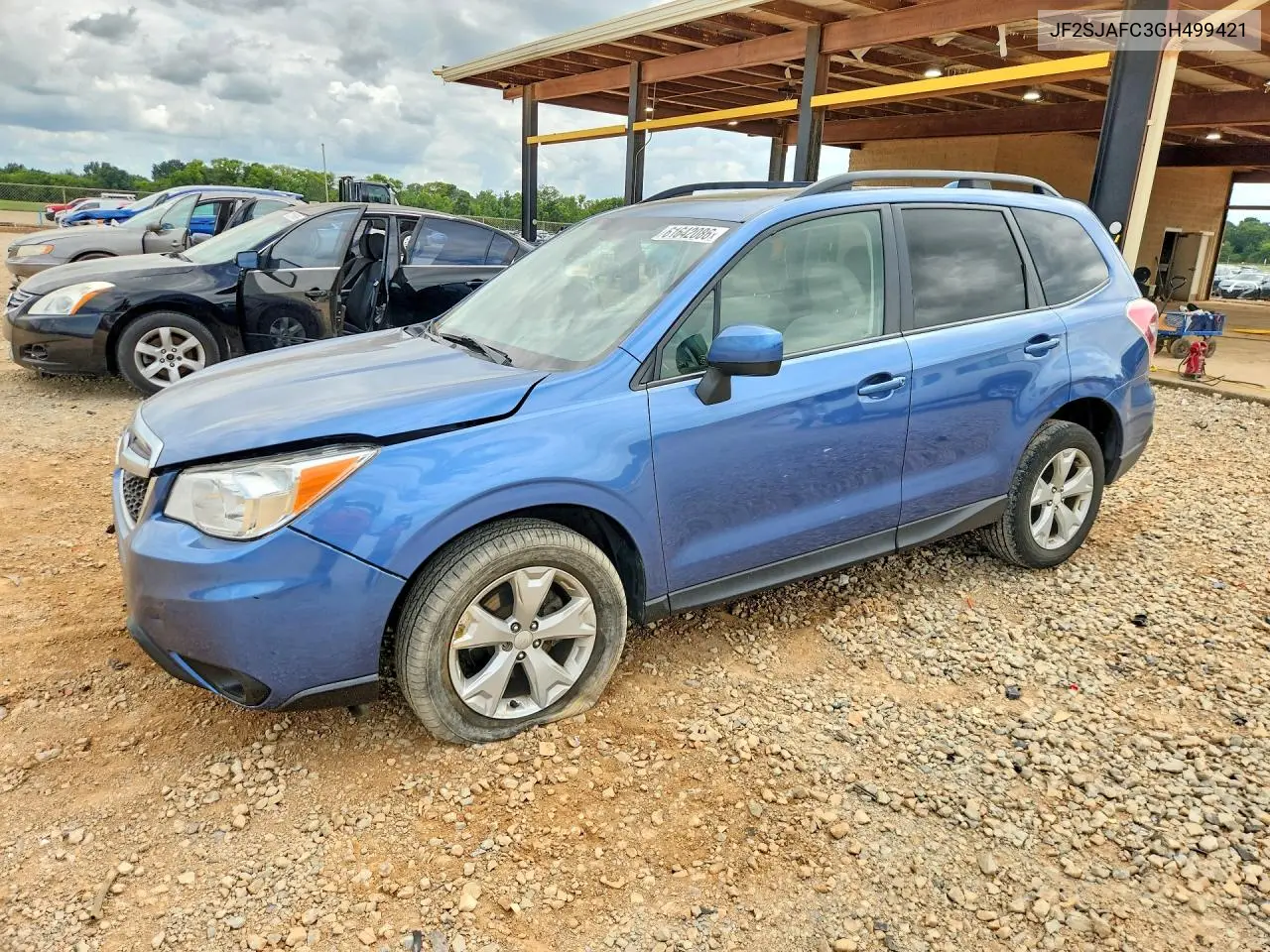 2016 Subaru Forester 2.5I Premium VIN: JF2SJAFC3GH499421 Lot: 61642086