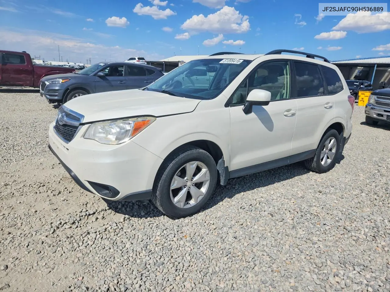 2016 Subaru Forester 2.5I Premium VIN: JF2SJAFC9GH536889 Lot: 61899416