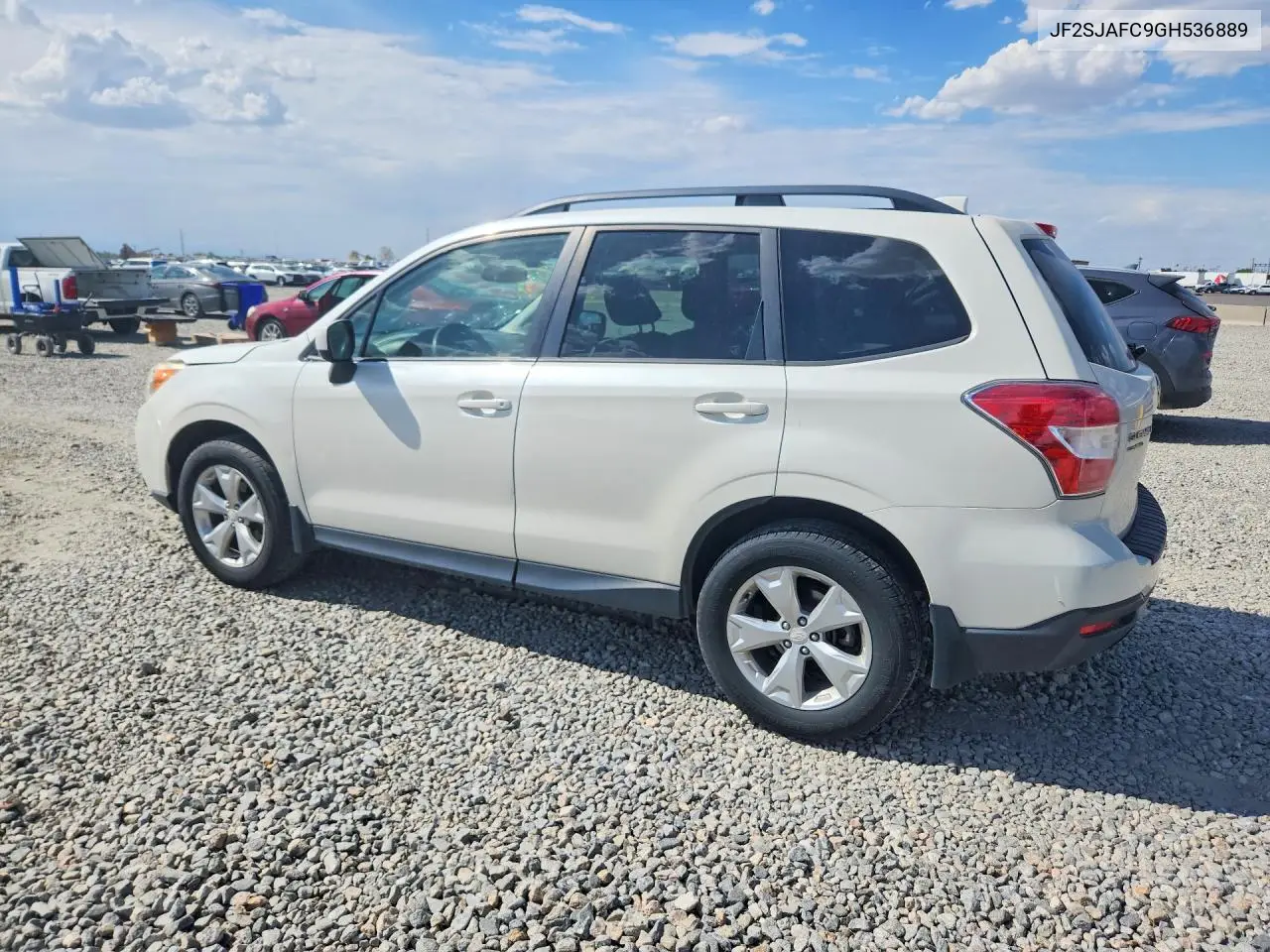2016 Subaru Forester 2.5I Premium VIN: JF2SJAFC9GH536889 Lot: 61899416