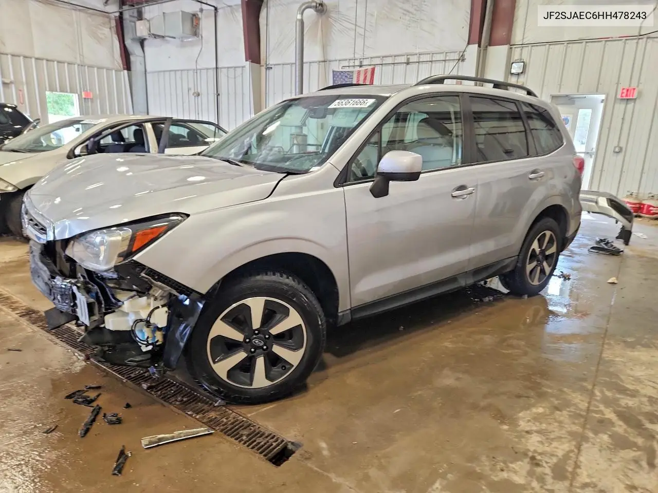 2017 Subaru Forester 2.5I Premium VIN: JF2SJAEC6HH478243 Lot: 56361666