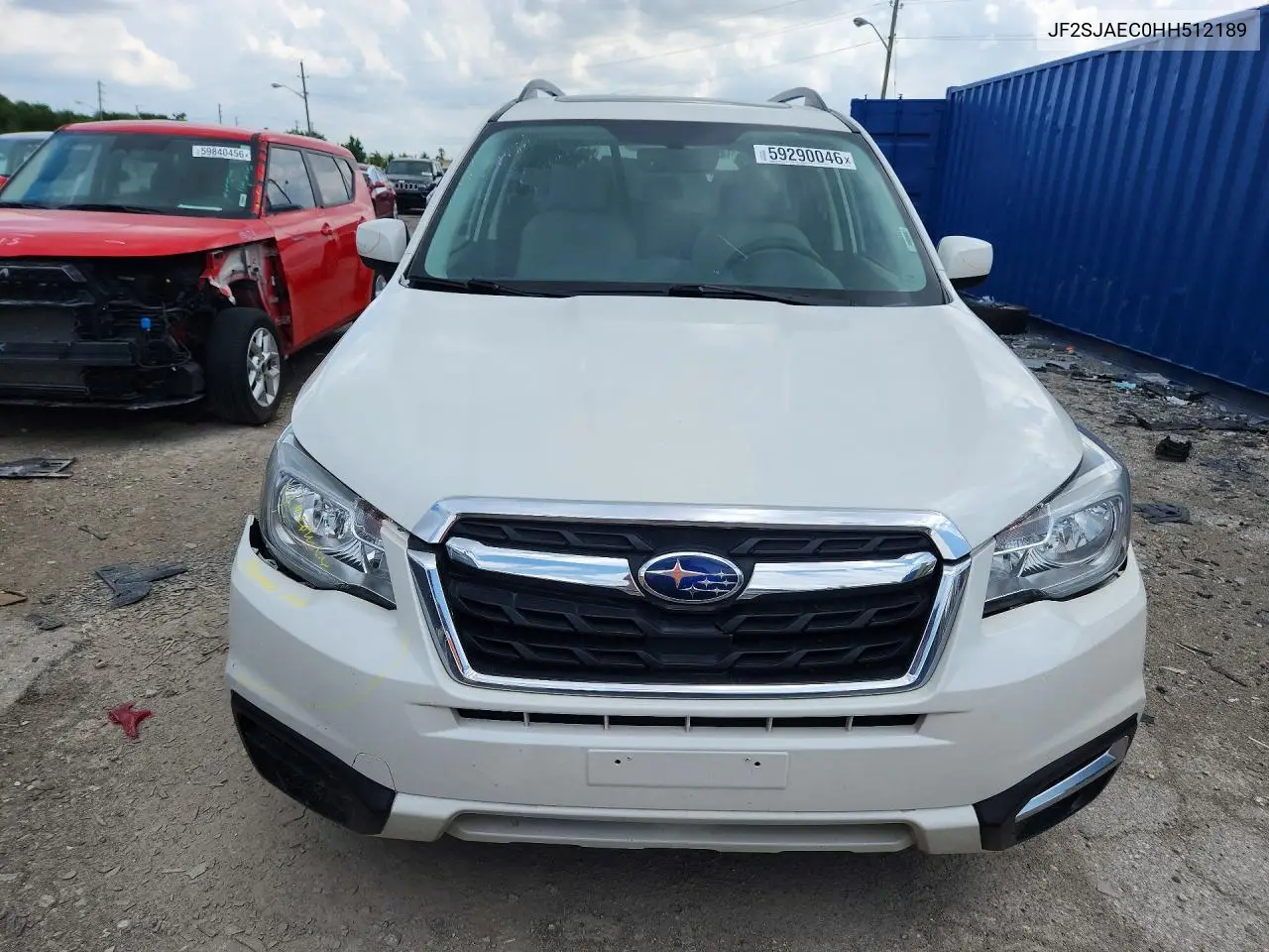 2017 Subaru Forester 2.5I Premium VIN: JF2SJAEC0HH512189 Lot: 59290046