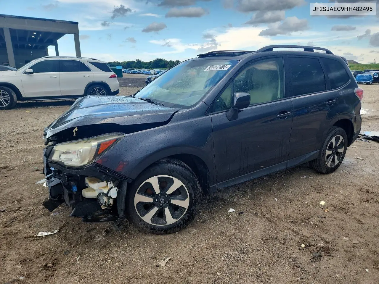 2017 Subaru Forester 2.5I Premium VIN: JF2SJAEC9HH482495 Lot: 59947486