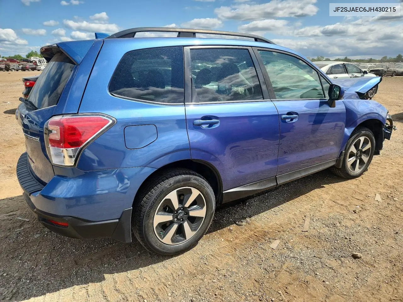 2018 Subaru Forester 2.5I Premium VIN: JF2SJAEC6JH430215 Lot: 62008586