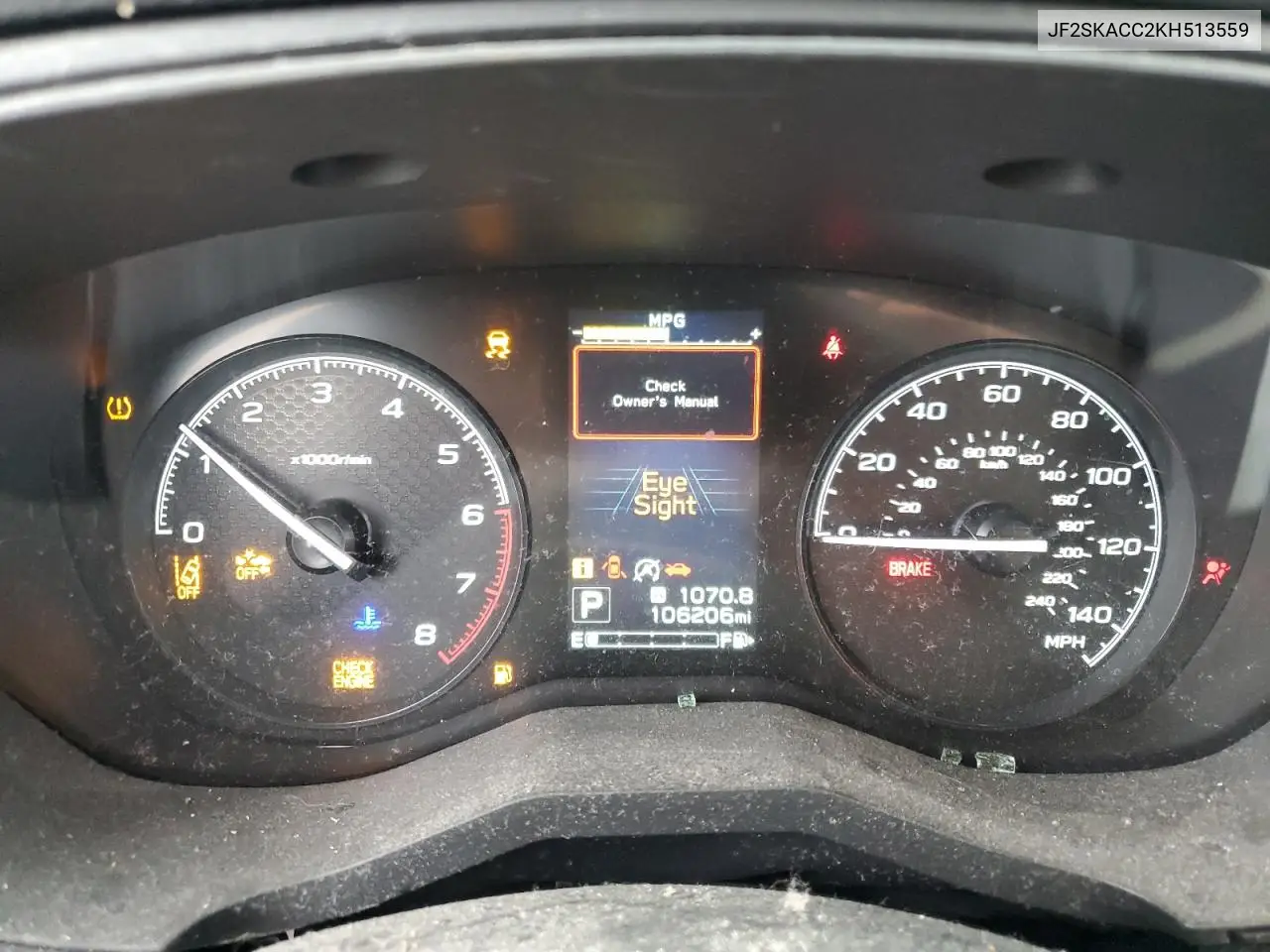 JF2SKACC2KH513559 2019 Subaru Forester