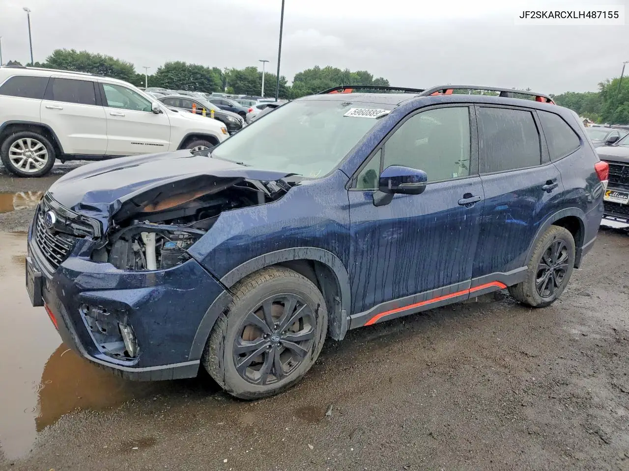 2020 Subaru Forester Sport VIN: JF2SKARCXLH487155 Lot: 59608896