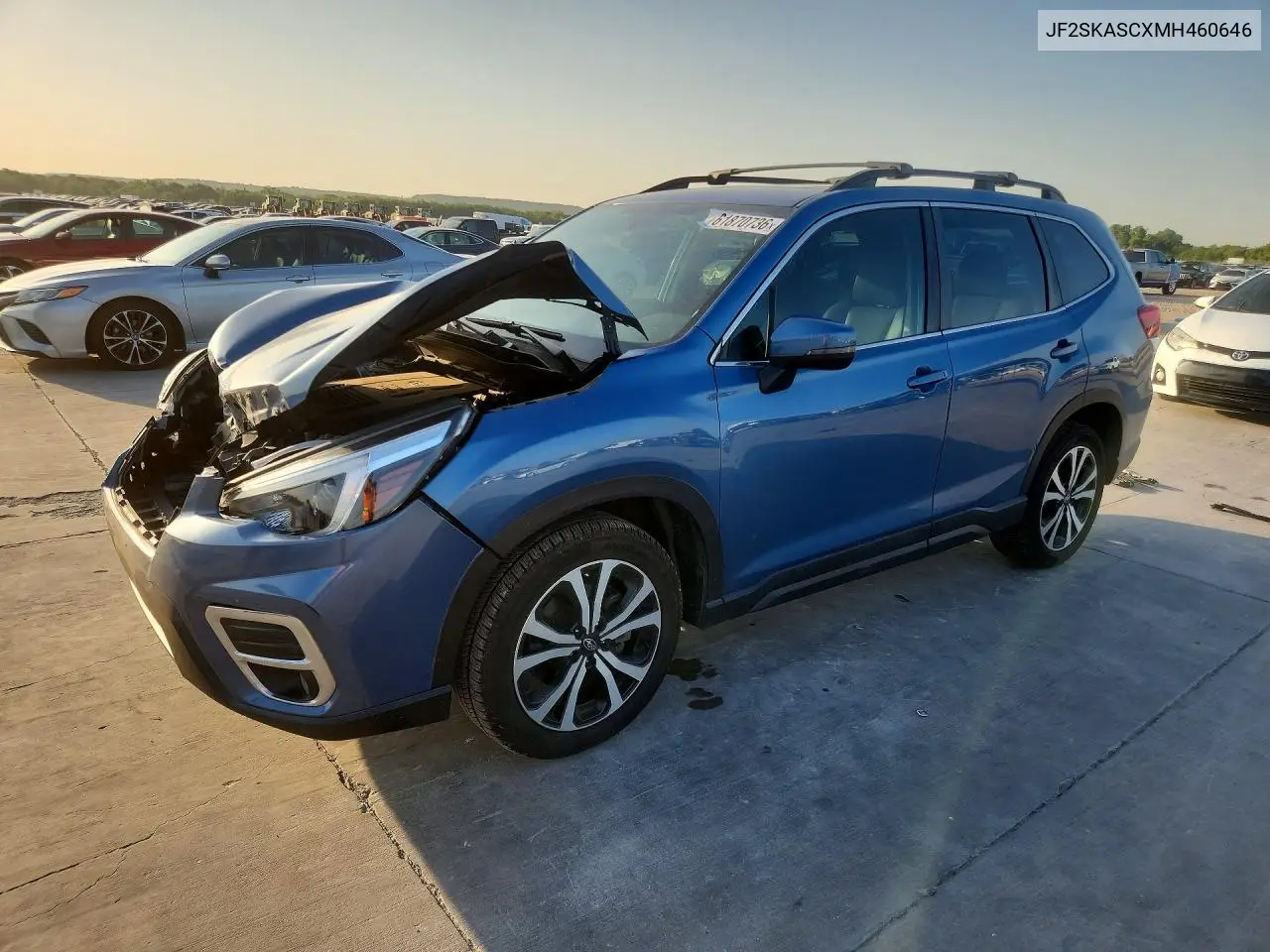 2021 Subaru Forester Limited VIN: JF2SKASCXMH460646 Lot: 61870736