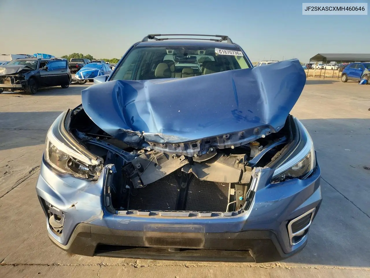 2021 Subaru Forester Limited VIN: JF2SKASCXMH460646 Lot: 61870736
