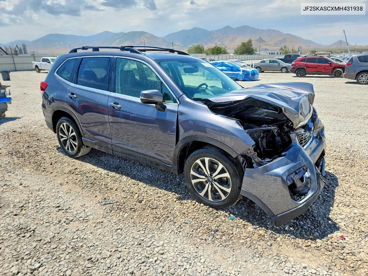 2021 Subaru Forester Limited VIN: JF2SKASCXMH431938 Lot: 62145906