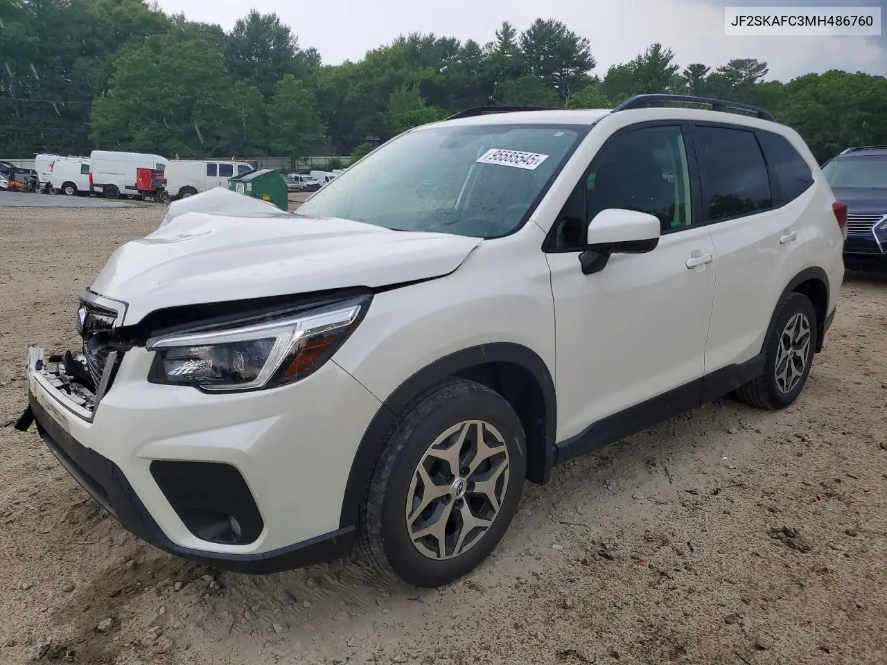 2021 Subaru Forester Premium VIN: JF2SKAFC3MH486760 Lot: 95585545