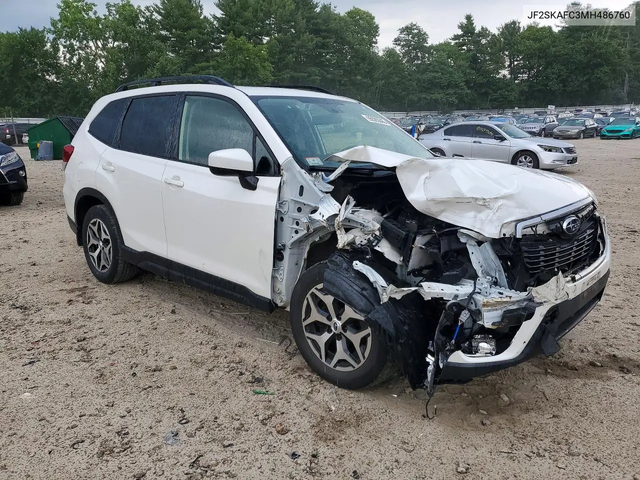 2021 Subaru Forester Premium VIN: JF2SKAFC3MH486760 Lot: 95585545