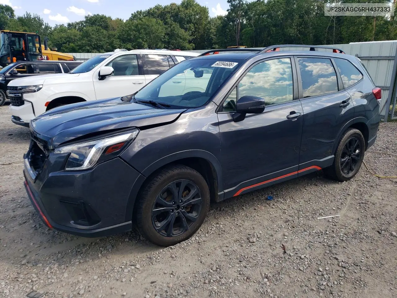 2024 Subaru Forester Sport VIN: JF2SKAGC6RH437333 Lot: 60394686