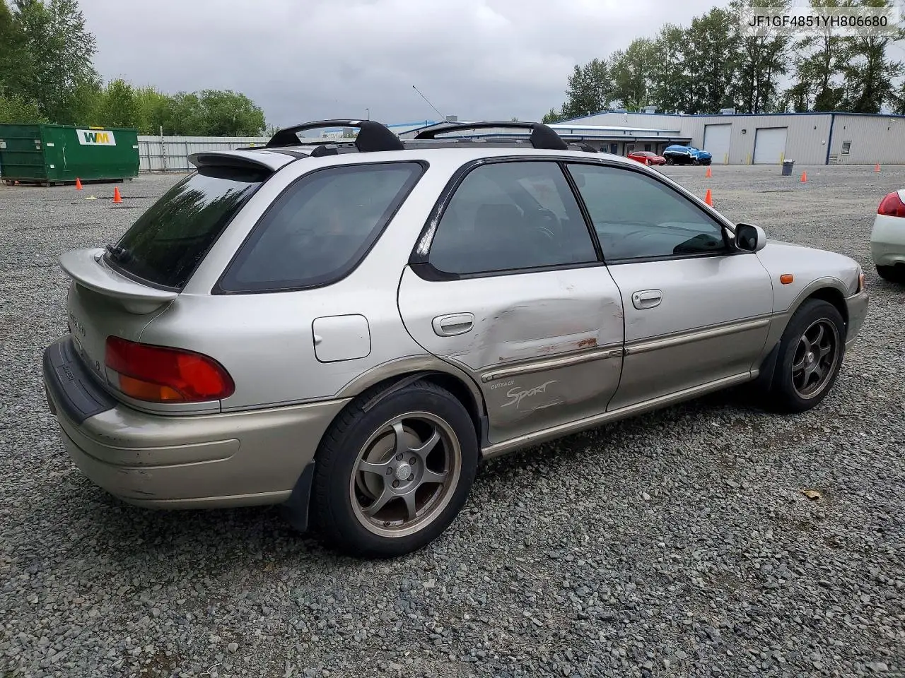 2000 Subaru Impreza Outback Sport VIN: JF1GF4851YH806680 Lot: 58943016