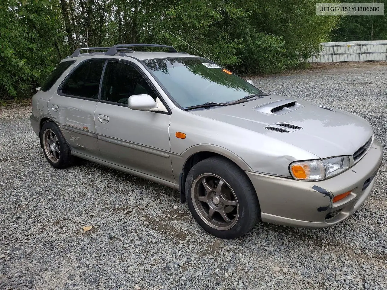 2000 Subaru Impreza Outback Sport VIN: JF1GF4851YH806680 Lot: 58943016