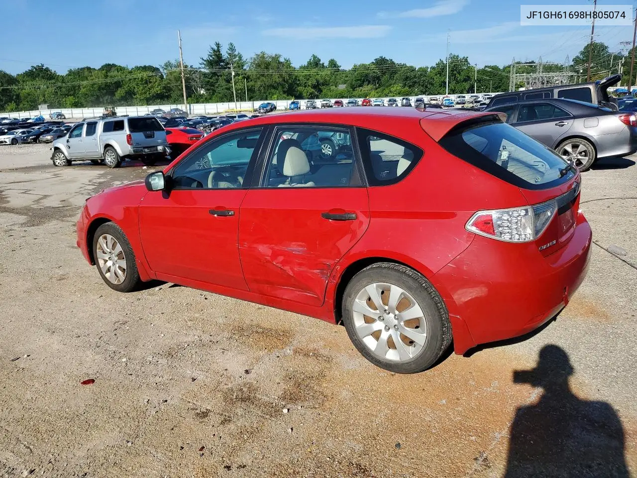 2008 Subaru Impreza 2.5I VIN: JF1GH61698H805074 Lot: 58010196