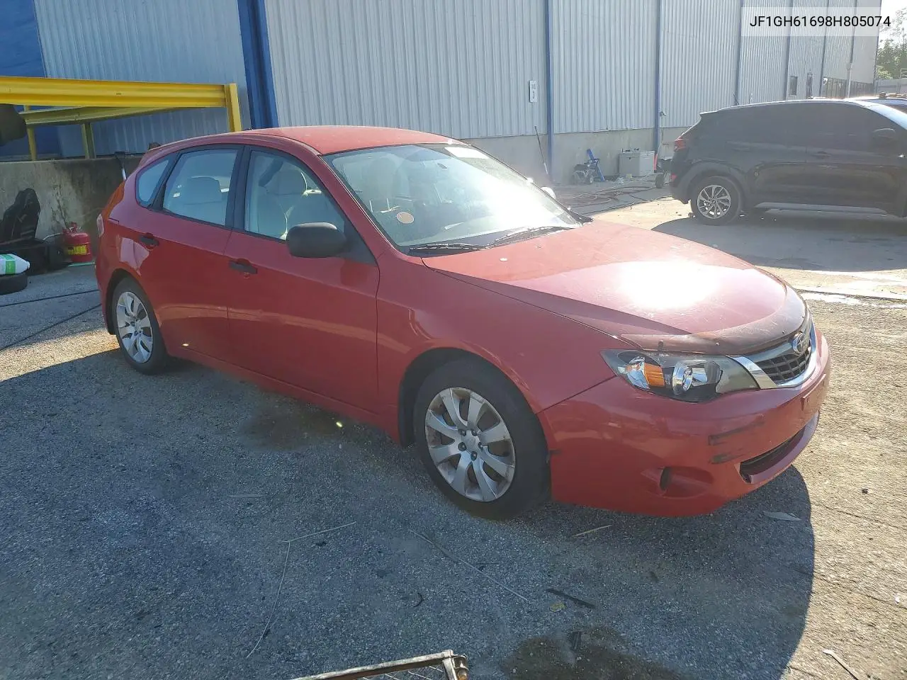 2008 Subaru Impreza 2.5I VIN: JF1GH61698H805074 Lot: 58010196