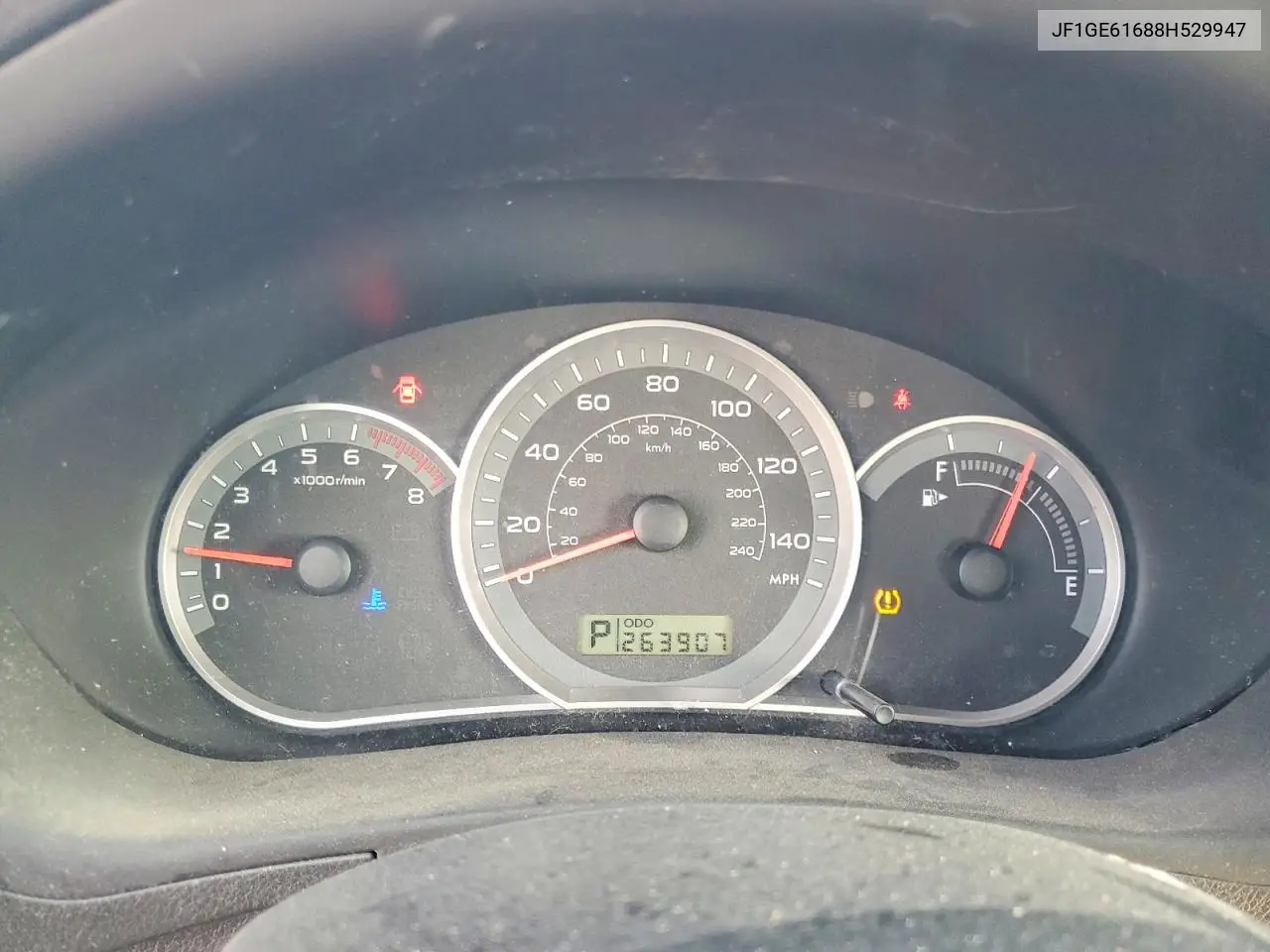 2008 Subaru Impreza 2.5I VIN: JF1GE61688H529947 Lot: 61380986