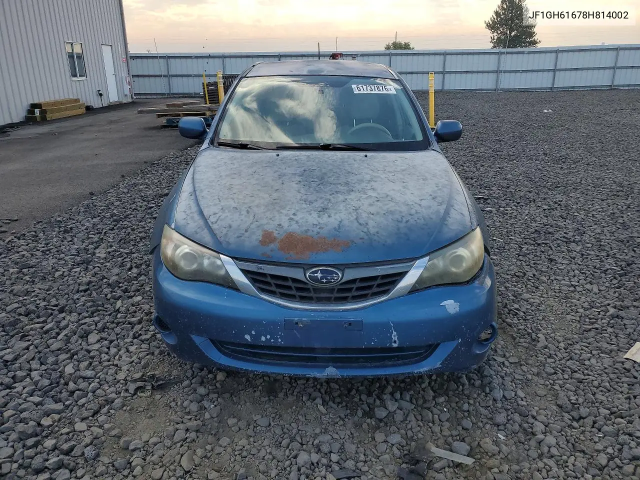 2008 Suba Impreza VIN: JF1GH61678H814002 Lot: 61737876