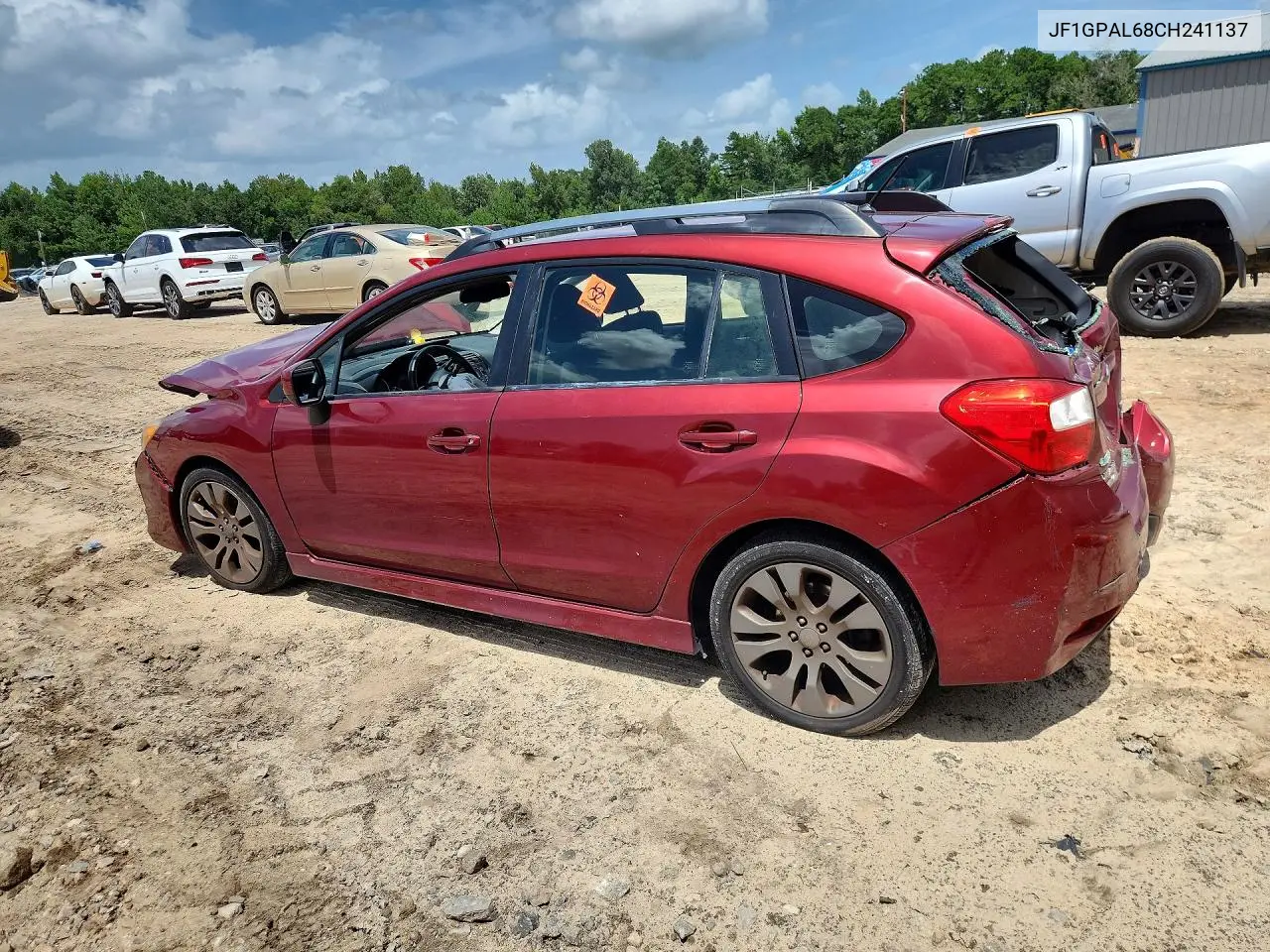 2012 Subaru Impreza Sport Premium VIN: JF1GPAL68CH241137 Lot: 61542366