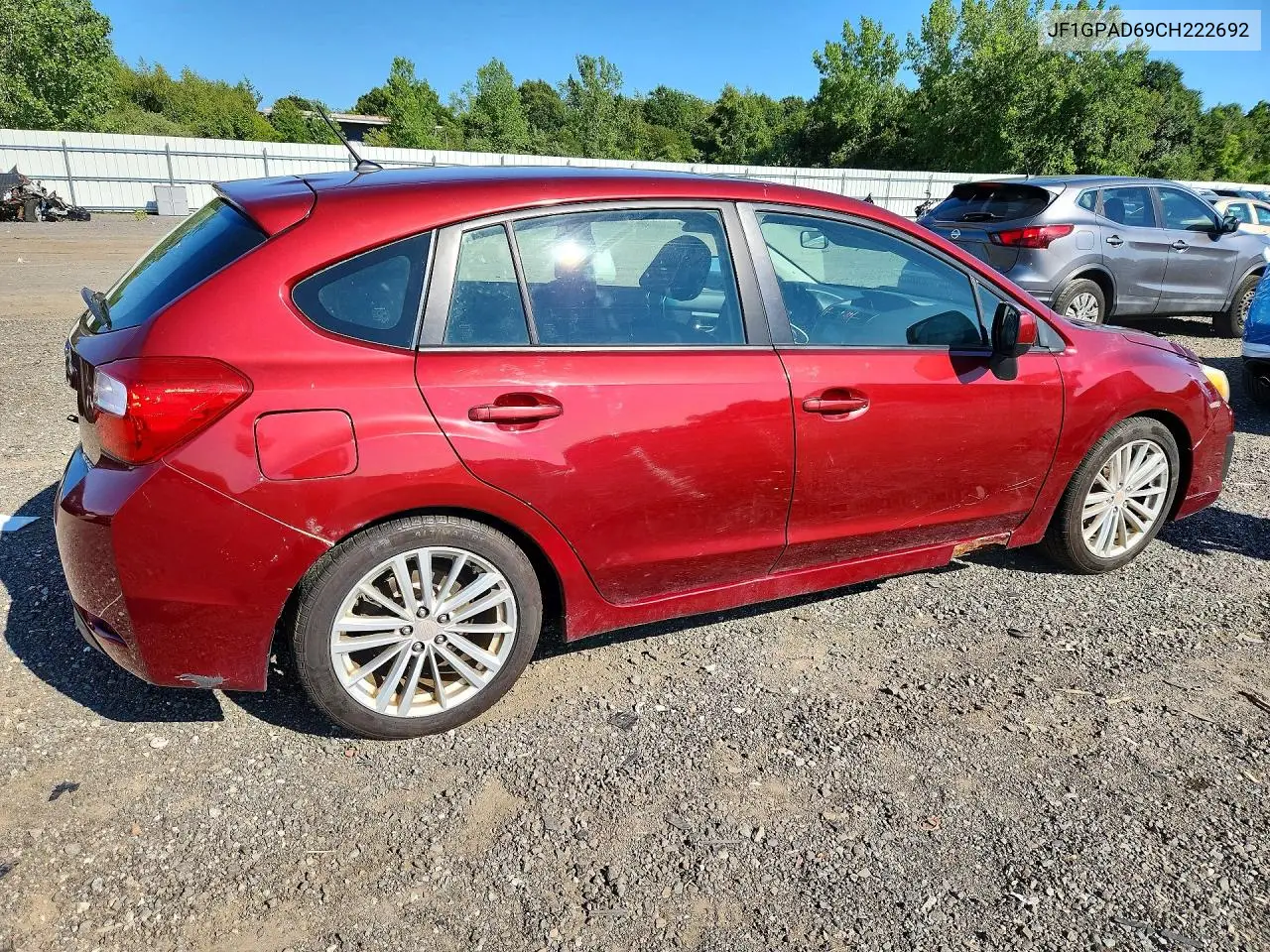 2012 Subaru Impreza Premium VIN: JF1GPAD69CH222692 Lot: 61838976