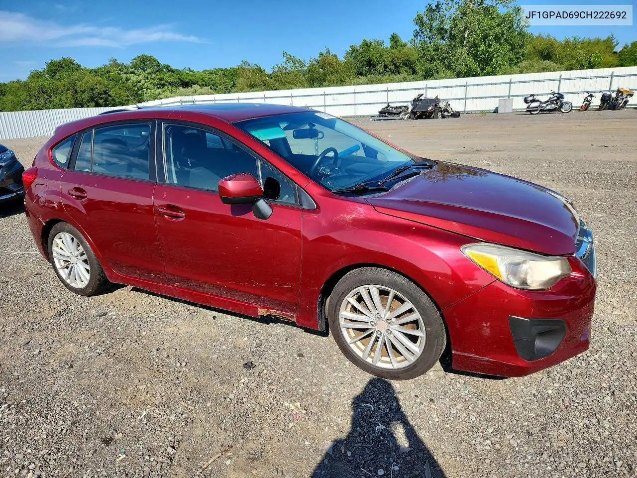 2012 Subaru Impreza Premium VIN: JF1GPAD69CH222692 Lot: 61838976
