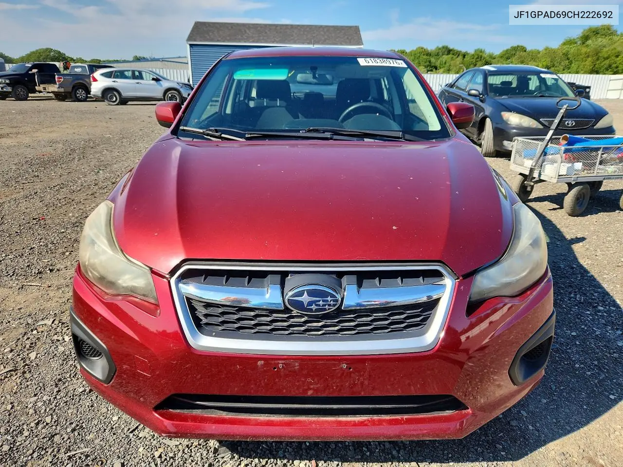 2012 Subaru Impreza Premium VIN: JF1GPAD69CH222692 Lot: 61838976