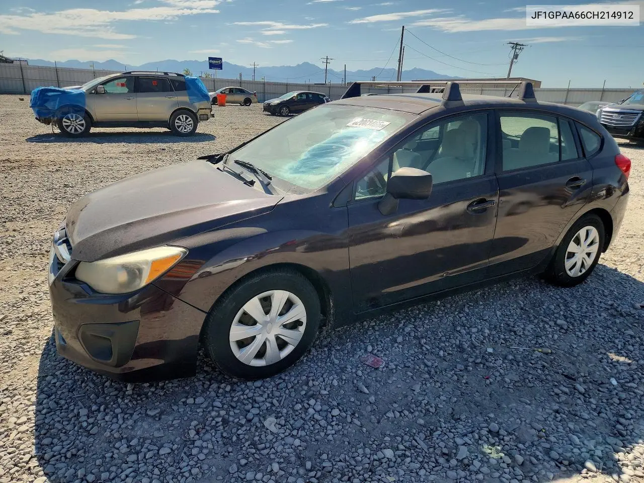 2012 Subaru Impreza VIN: JF1GPAA66CH214912 Lot: 62003466
