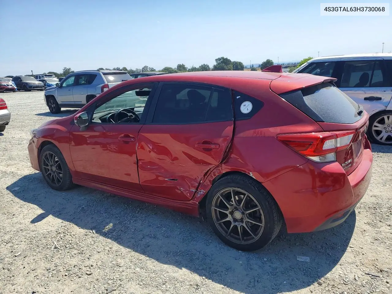 2017 Subaru Impreza VIN: 4S3GTAL63H3730068 Lot: 57270056