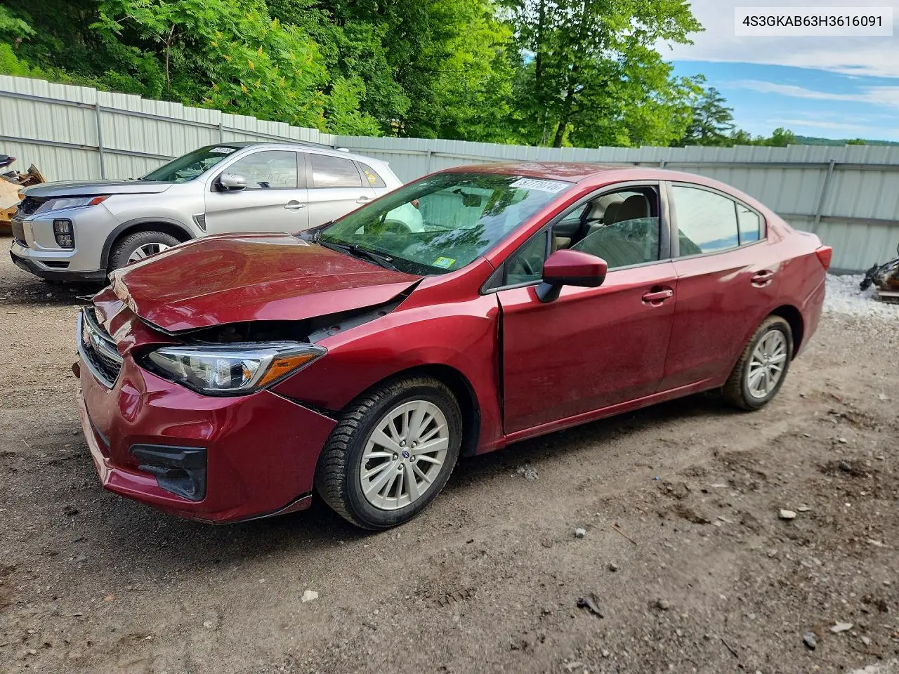 2017 Subaru Impreza Premium VIN: 4S3GKAB63H3616091 Lot: 57779746