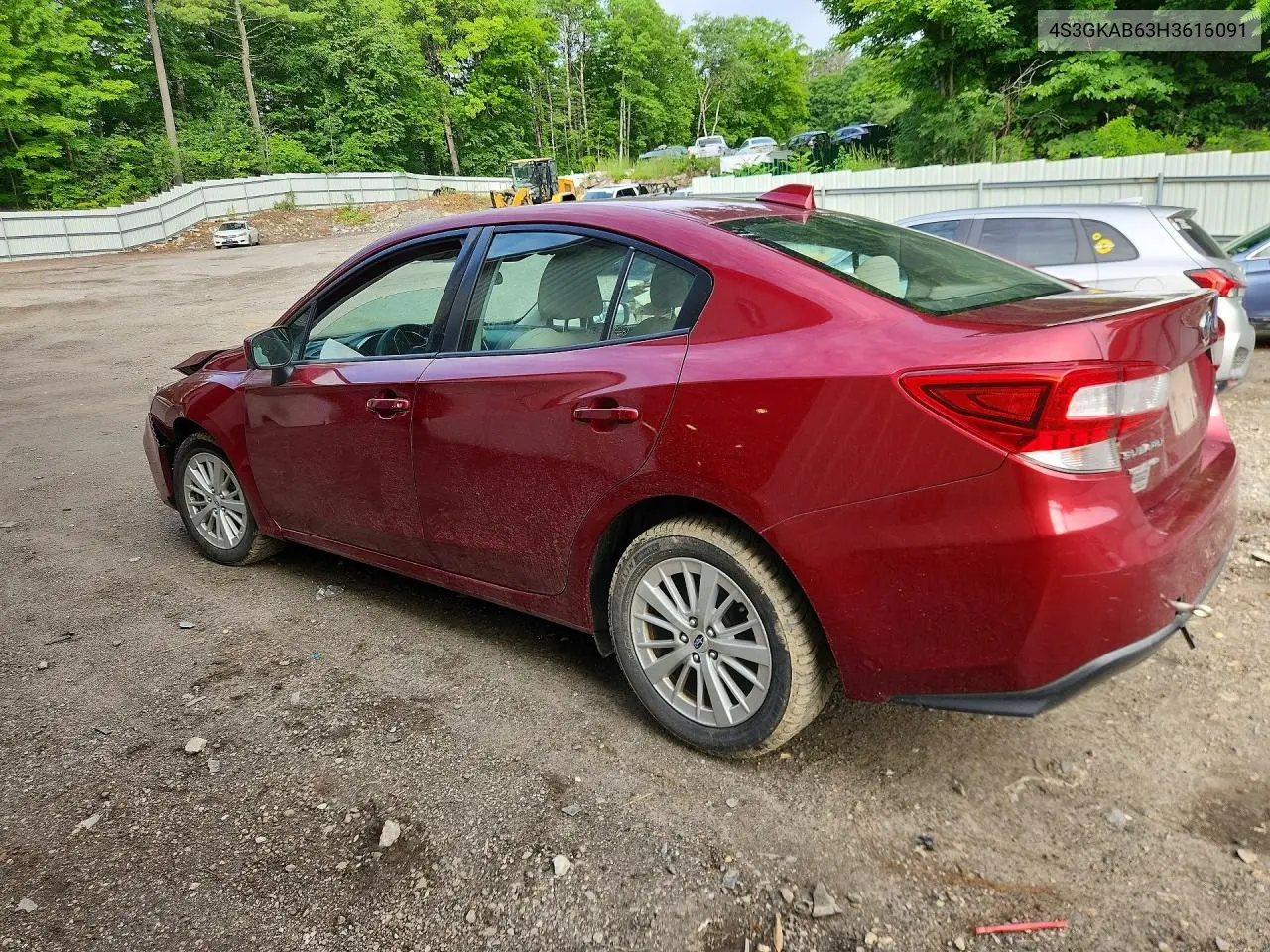 2017 Subaru Impreza Premium VIN: 4S3GKAB63H3616091 Lot: 57779746