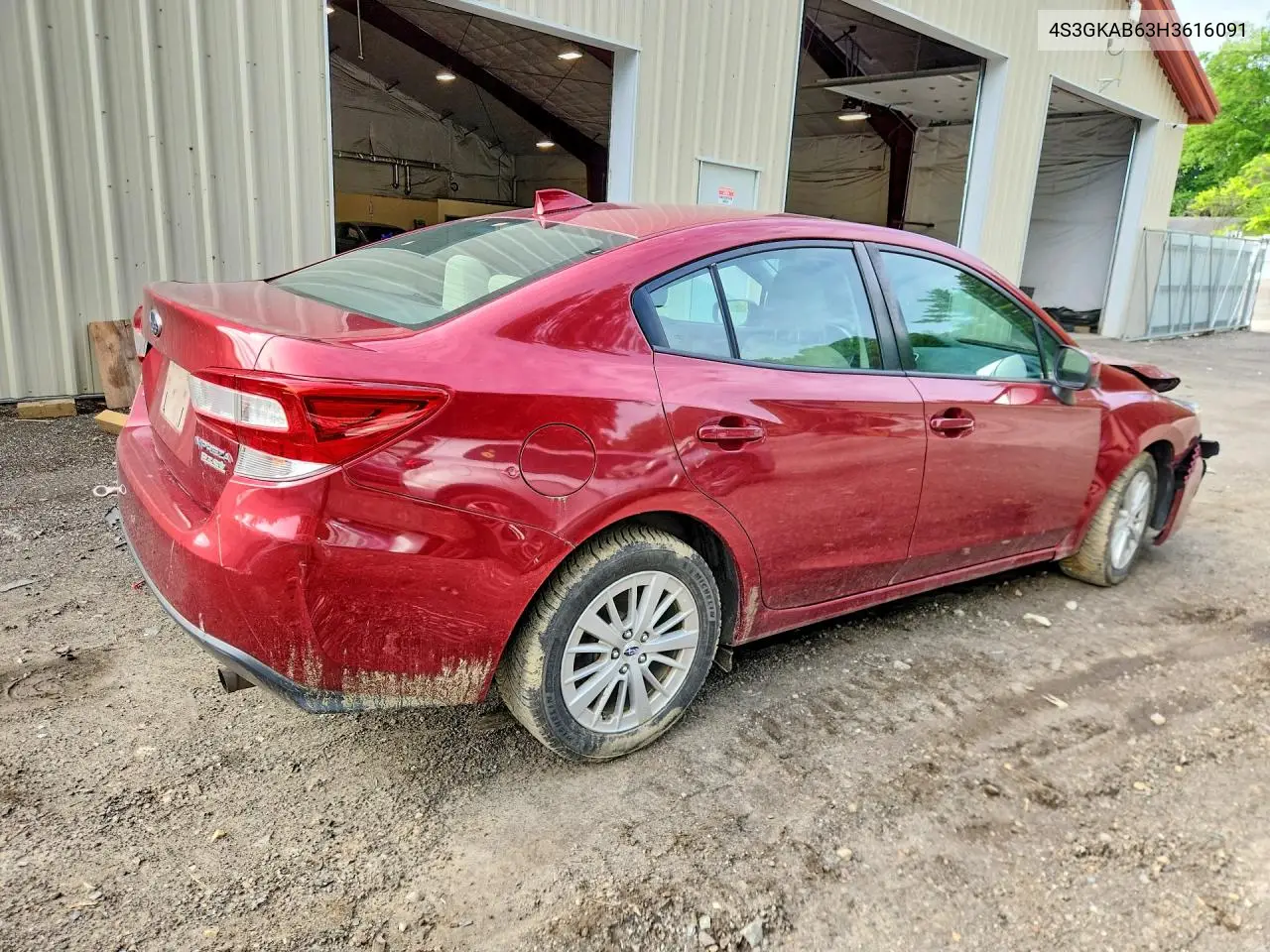 2017 Subaru Impreza Premium VIN: 4S3GKAB63H3616091 Lot: 57779746